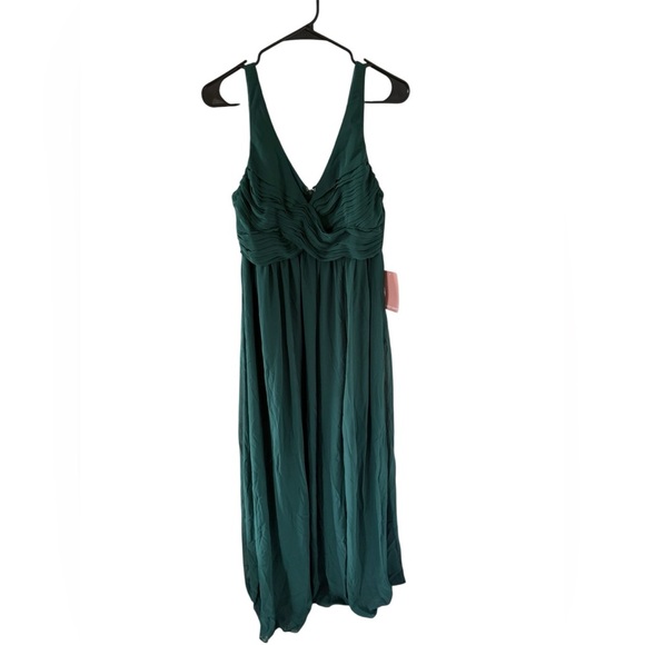Birdy Grey NEW Laurie Empire Dress in Chiffon Emerald - Picture 7 of 9